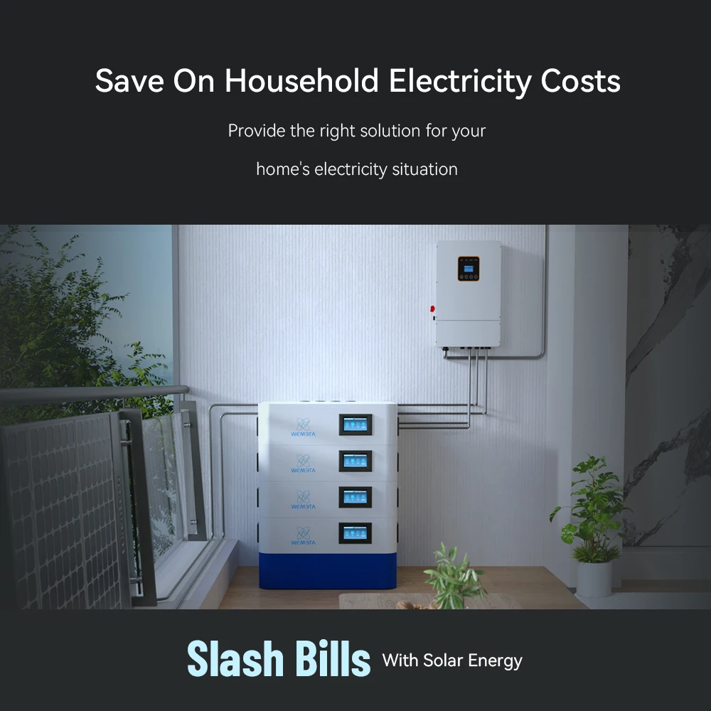 10KWh 15KWh 20Kwh Stackable Home Energy Storage Battery 5KW 51.2V 100AH Solar Storage Lithium Battery 48V LiFepo4 Battery Pack