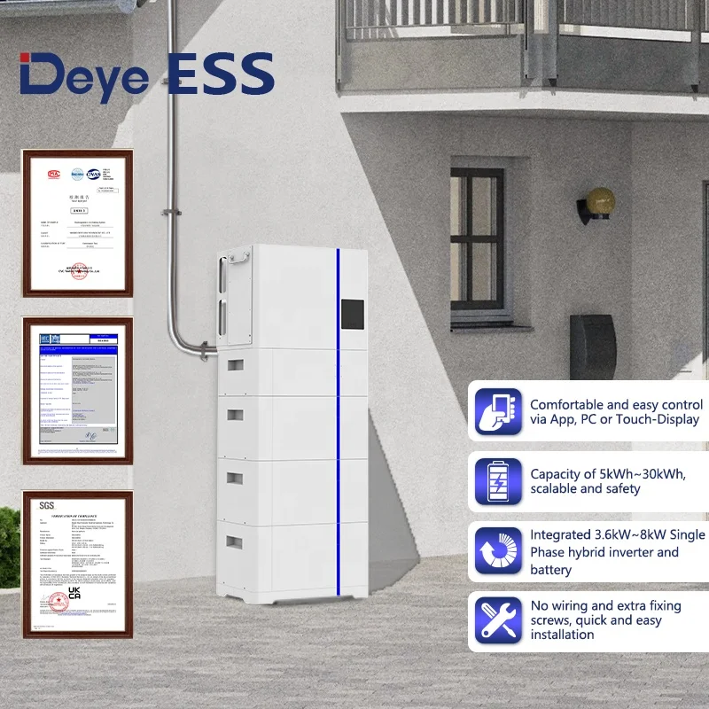 Deye ESS AI-W5.1-B-ess: New Lithium-Ion/LiFePO4 IP65  All-in-One Home Solar Battery Storage System