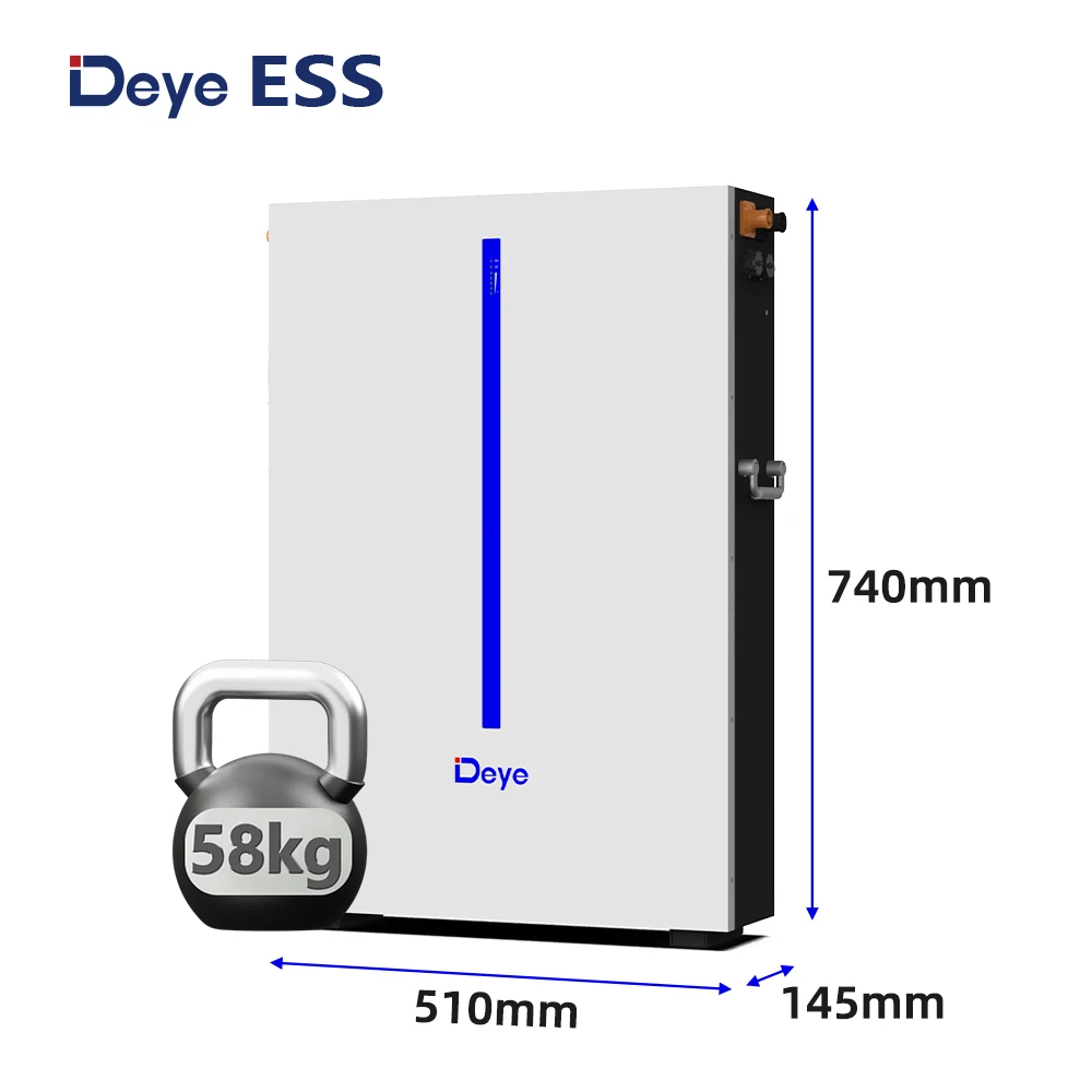 Deye ESS RW-M6.1-B: LiFePO4 Cell Wall-Mount Li-Ion Battery IP65 Suitable for Deye Inverters