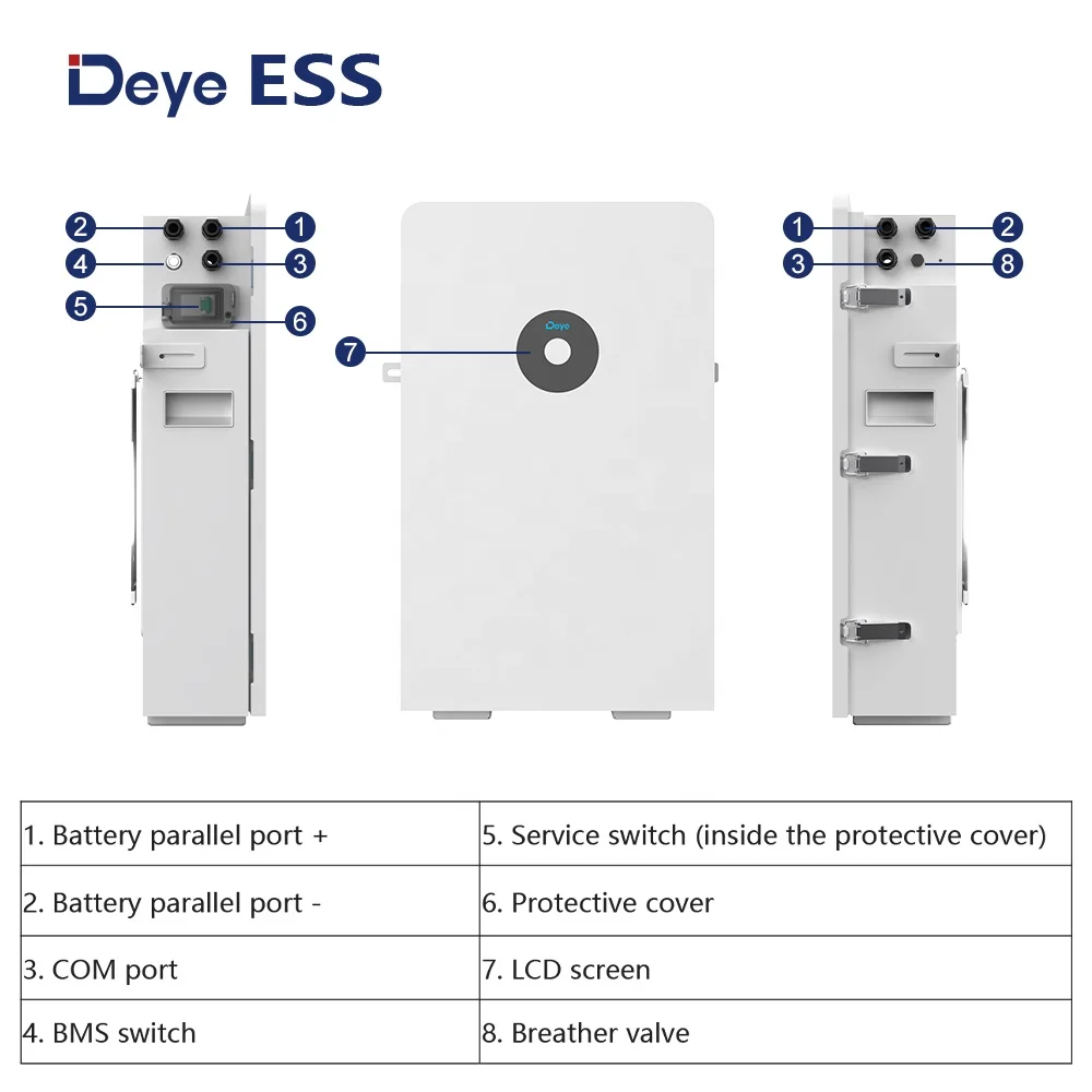 ESS RW-L5.1: Home Lithium Battery IP65 with BMS Solar Power Storage System Deye