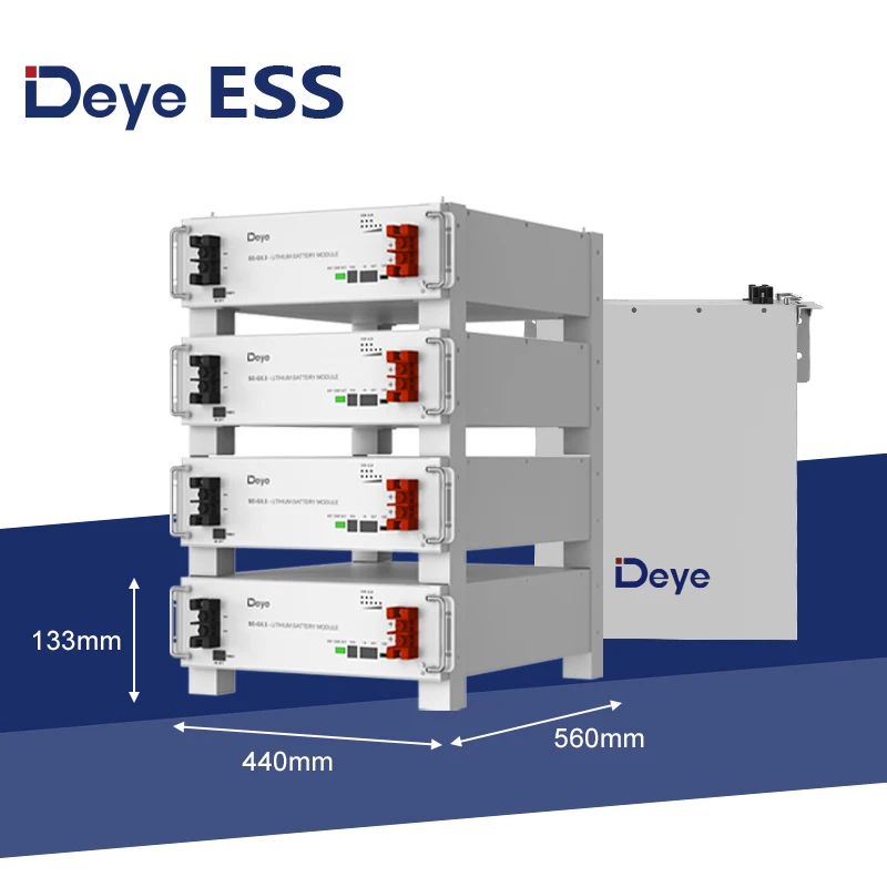 ESS SE-G5.3 Battery Pack: 5-340kWh, 51.2V 104Ah LiFePO4 for Solar Storage Deye