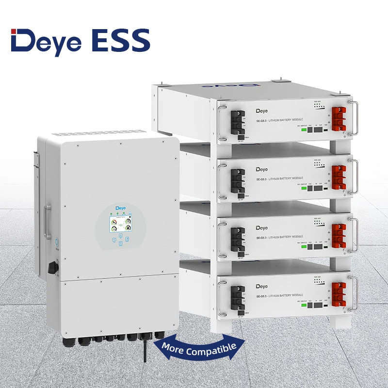 ESS SE-G5.3 Battery Pack: 5-340kWh, 51.2V 104Ah LiFePO4 for Solar Storage Deye