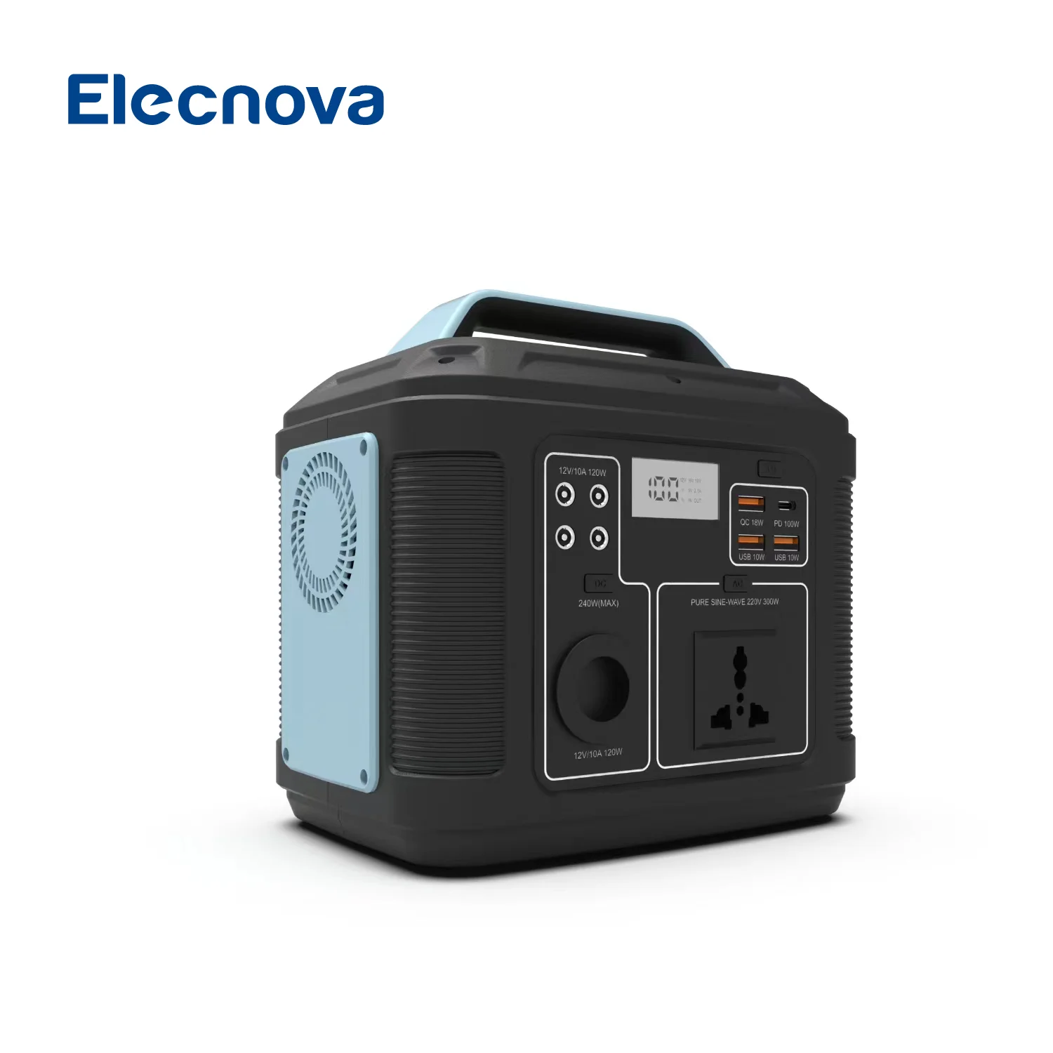 Elecnova Solar Generator – 2000W Power Station with 300Wh Energy Storage Power Supply