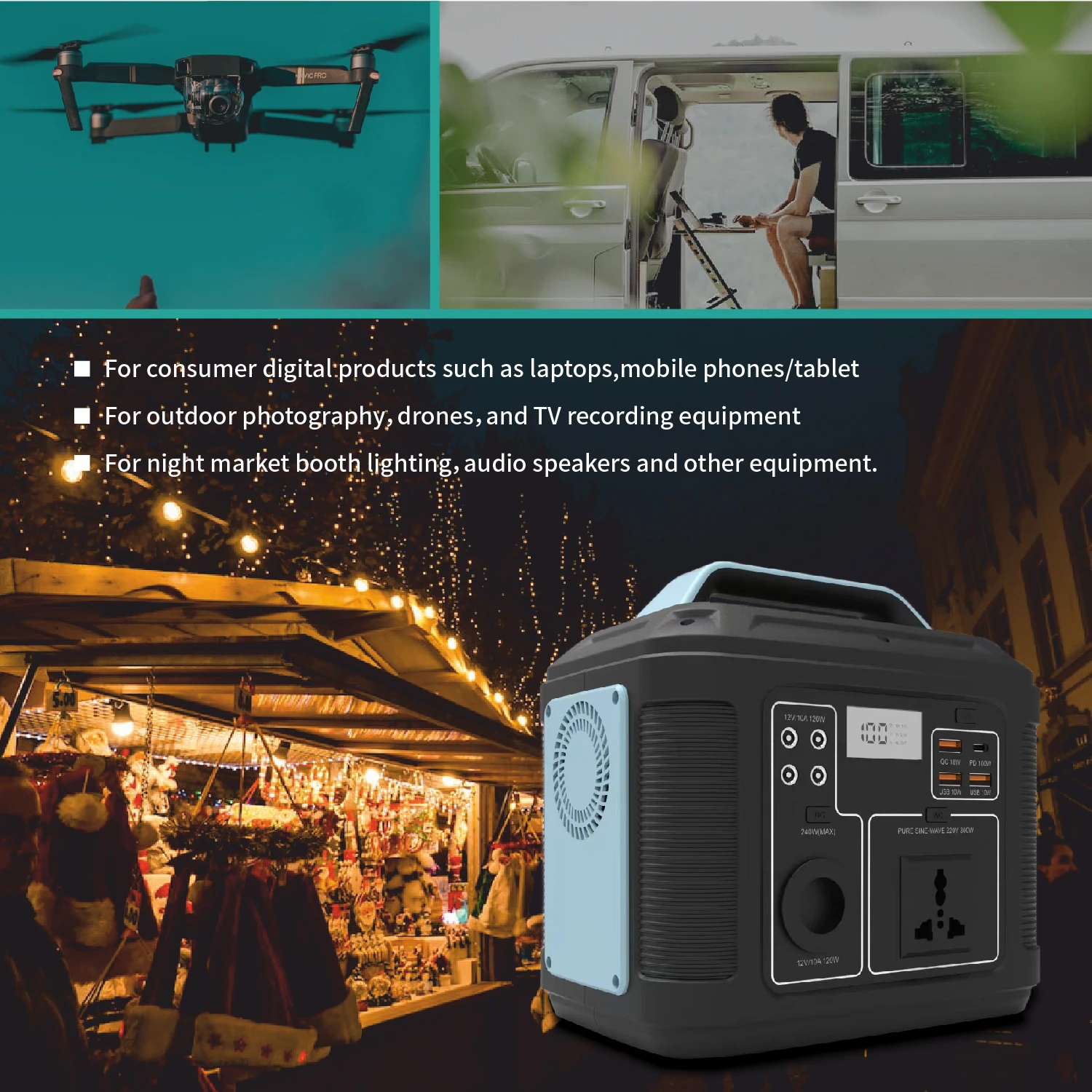 Elecnova 3KW Power Generator – Portable Energy Storage System for Home & Office