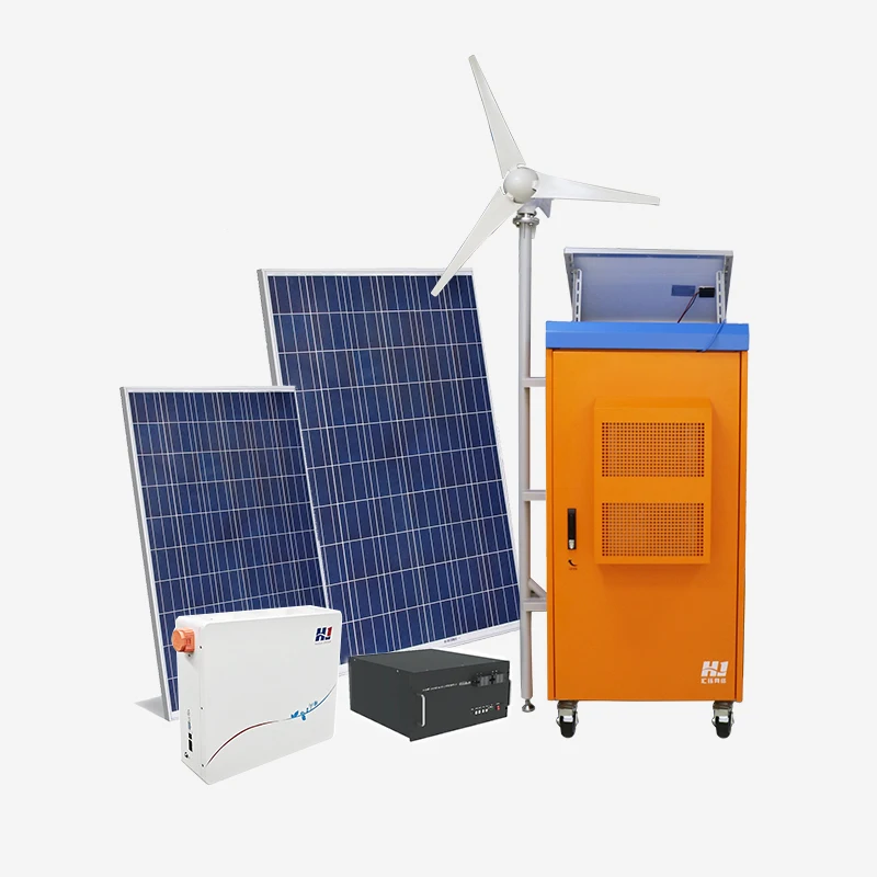 Off-Grid Solar Power System | 1kW Power | PV + Battery + Wind + Oil Engine | HJ