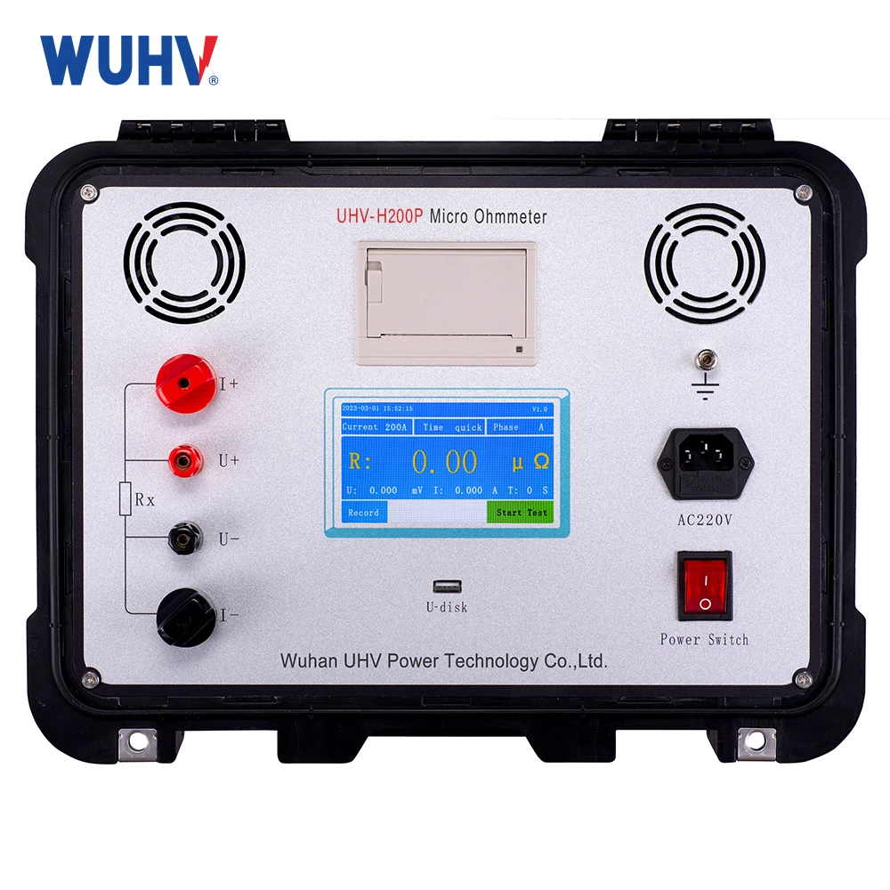UHV-H200P High Precision DC Circuit Breaker Tester - Micro Ohm Meter for Dynamic Contact Resistance