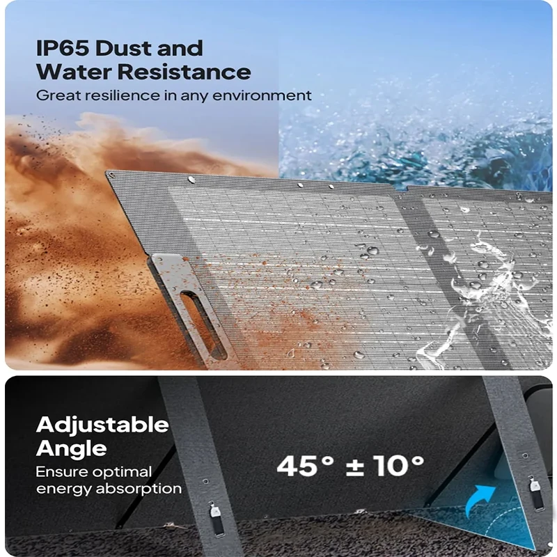 BLUETTI PV200D Low-Profile Foldable Solar Charger - 200W for RV Roofs, Zipper Case & Anti-Reflective Coating