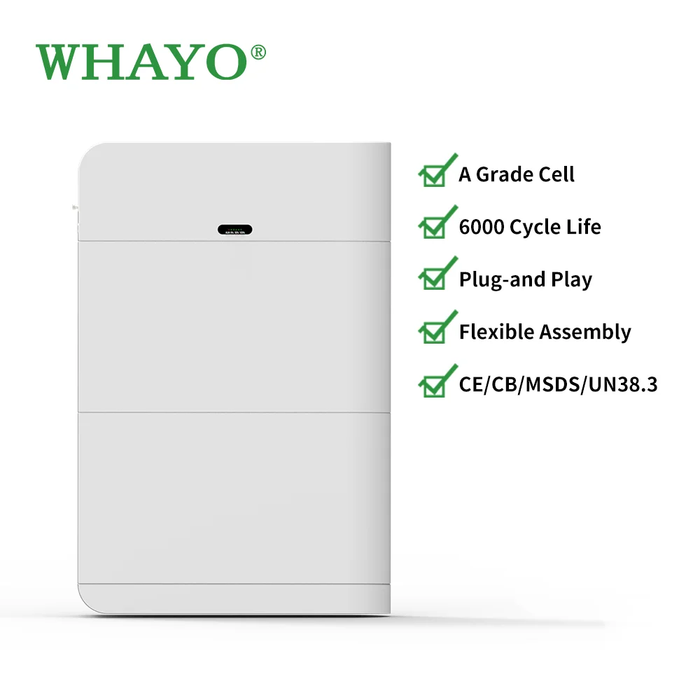 10kWh-15kWh Stackable Home Energy System - 51.2V LiFePO4 Battery Pack for Residential & Off-Grid Use - Whayo