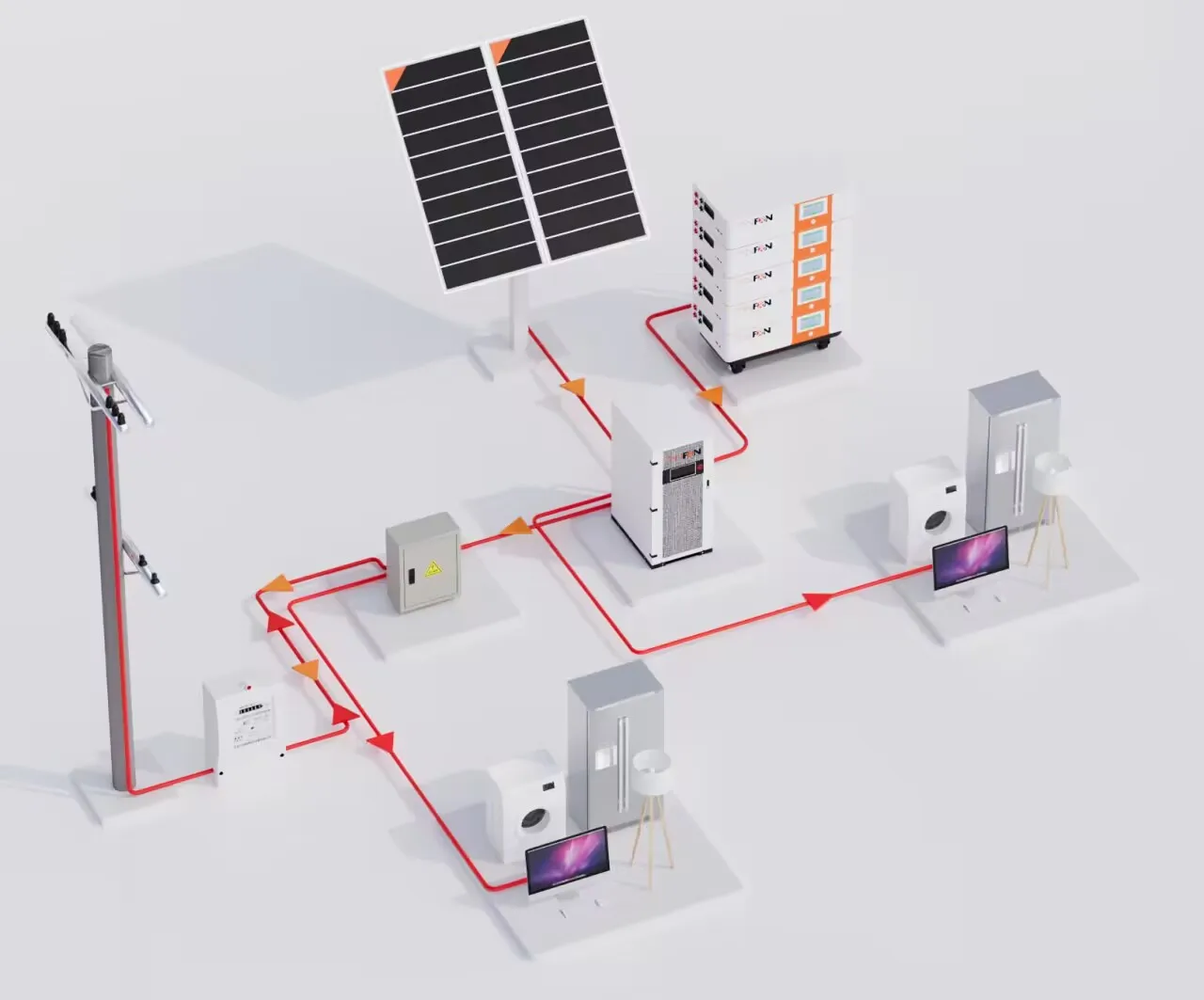 48V 10kWh LiFePO4 Lithium Battery | Stackable ESS | TANFON