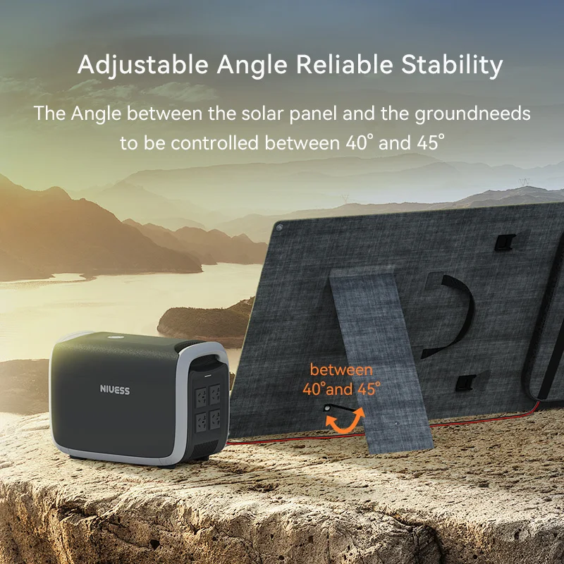Flexible 100W Foldable Waterproof PV Solar Panel for Outdoor Camping - Niuess
