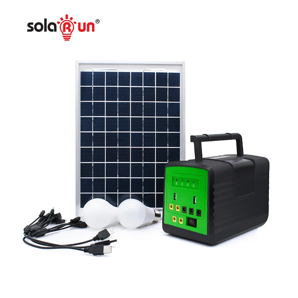 30W 18V Solar Panel System with 12.8V 6Ah LiFePO4 Battery for Home Lighting & Phone Charging - Solarrun
