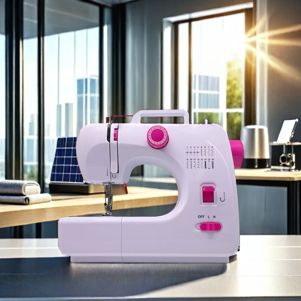 Mini Electric Sewing Machine with Solar Power - Household & Industrial Use by Solarun