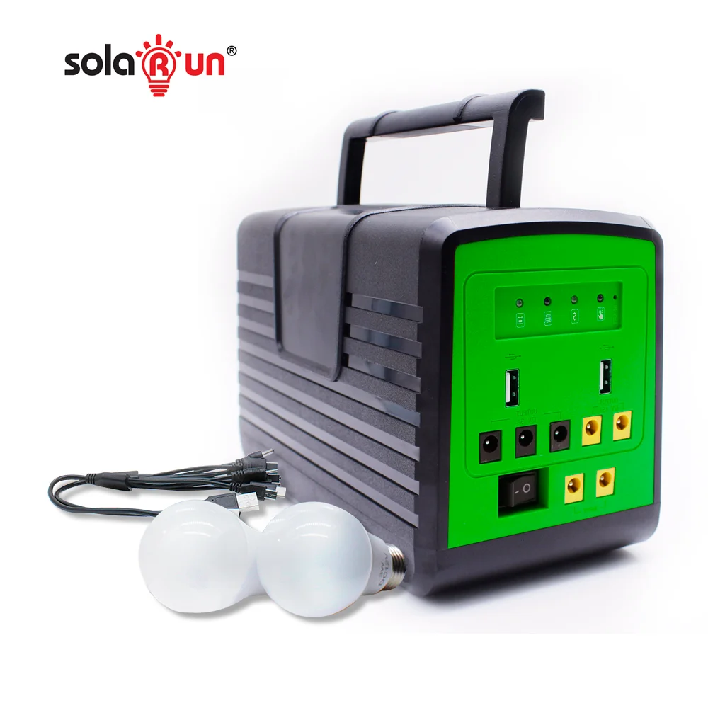 30W 18V Solar Panel System with 12.8V 6Ah LiFePO4 Battery for Home Lighting & Phone Charging - Solarrun