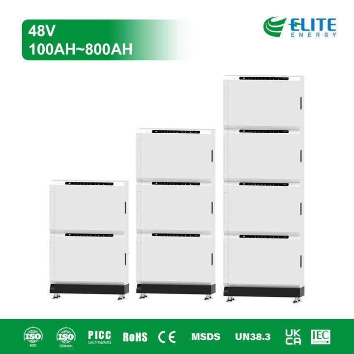 EU Stock 51.2V 100Ah 5kWh Stacked Lithium Ion Battery Wall Rack Mounted Home Solar Energy Storage Elite