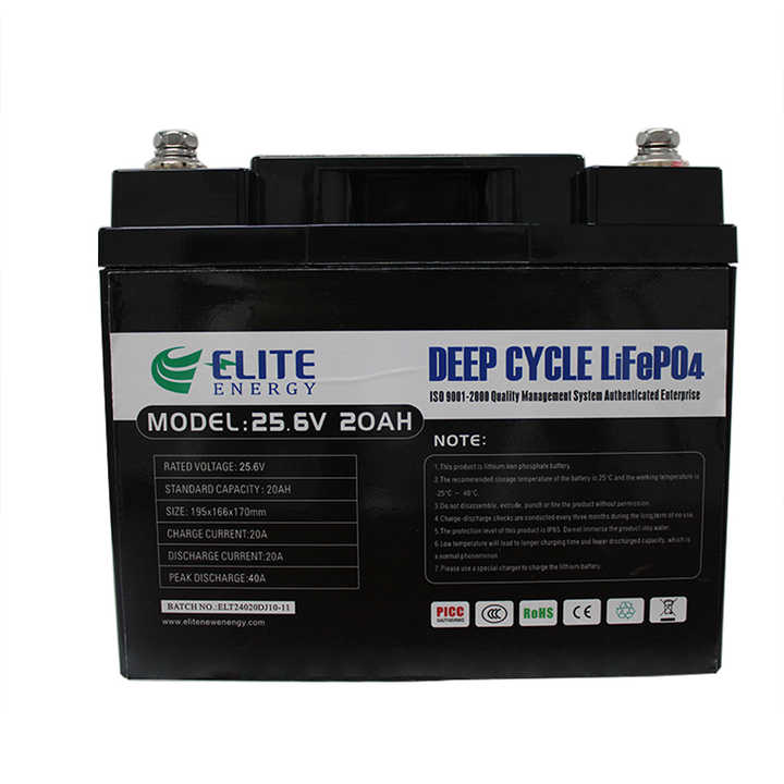 Deep Cycle Rechargeable LiFePO4 Battery 24V 20Ah Long Cycle Life for Solar Energy Storage Systems Elite