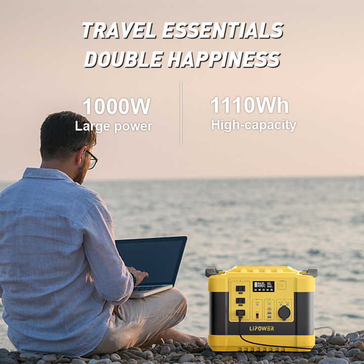 Portable Power Station 1000W 1008Wh Fast Charge Solar Generator for Home Backup & Outdoor Use Lipower