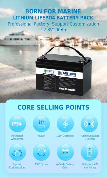 Lithium Ion Battery 12V 24V 48V 100Ah 150Ah 200Ah Long Cycle Life Deep Cycle Light Weight Solar Storage for EV RV Home Elite