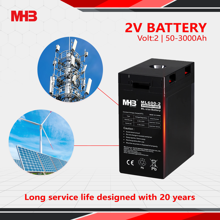 2V 150Ah AGM VRLA Deep Cycle Battery for Energy Storage Systems MHB