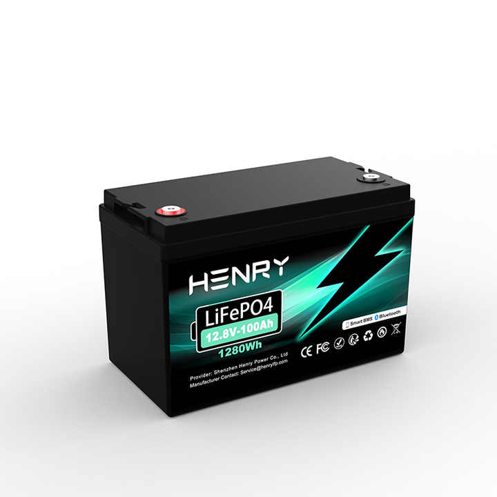 Energy Storage Battery 12V 100Ah LiFePO4 Long Cycle Life for Solar RV Ebike HENRY