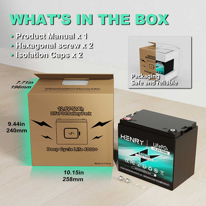 Smart Solar Battery 12V 12.8V 24V 50Ah 100Ah for Home Energy Storage Systems LiFePO4 Lithium Ion Battery Pack HENRY