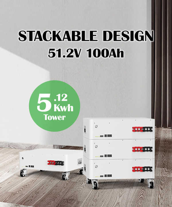 Stackable Battery 5kWh 10kWh 51.2V 100Ah 200Ah LiFePO4 Power Supply for Home Energy Storage CTECHi