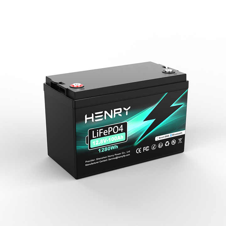 12.8V 100Ah Battery with BMS 12.8V Li-Ion Battery Pack Intelligent Deep Cycle Li-Ion Battery for Solar Energy Storage Systems, Electric Bicycles, and Power Tools HENRY