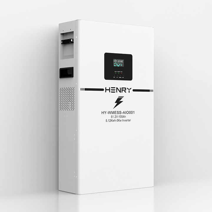 5.12Kwh-5KW All-in-One Lithium Battery Solar Energy Storage Inverter LiFePO4 ESS System for Off-Grid and Hybrid Grid Applications HENRY