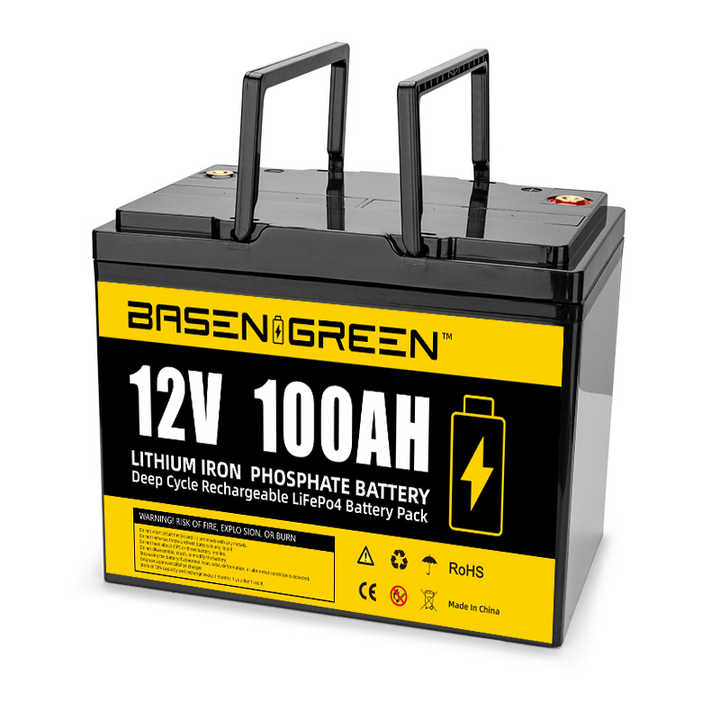LiFePO4 Deep Cycle Battery 12V 100Ah Long Cycle Life Solar Energy Storage System BASEN