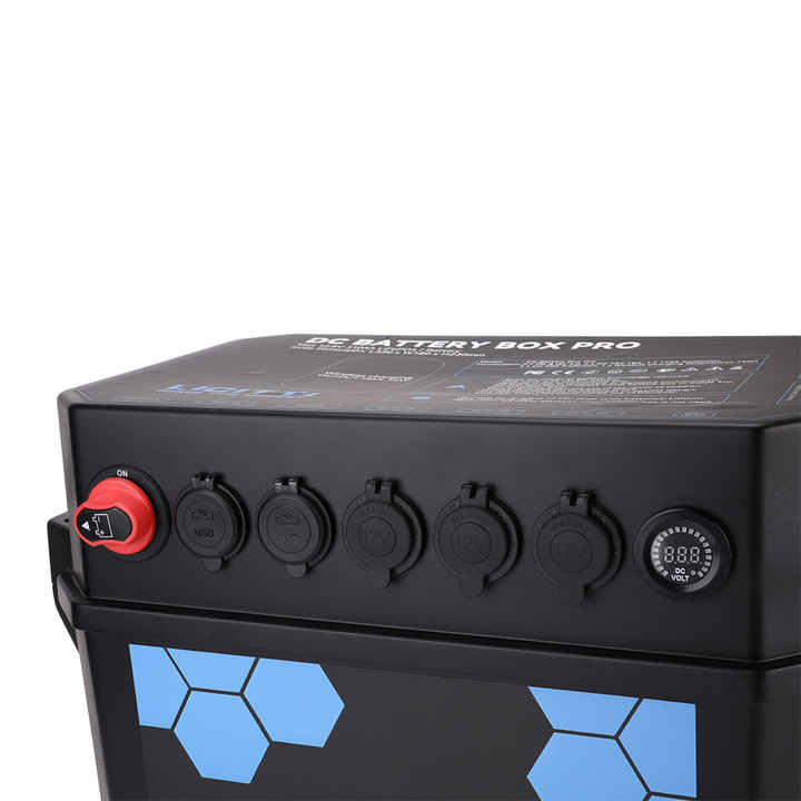 Marine RV Empty Solar LiFePO4 12V Lithium Battery Storage Box DIY Kit IP55 Waterproof ABS+PC Enclosure for Boat Trailer Camper Battery Box System LICITTI