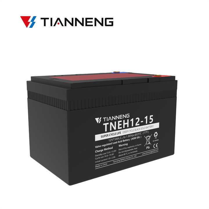 Lead Acid Battery 12V 15Ah Long Cycle Life for Electric Vehicles Tianneng