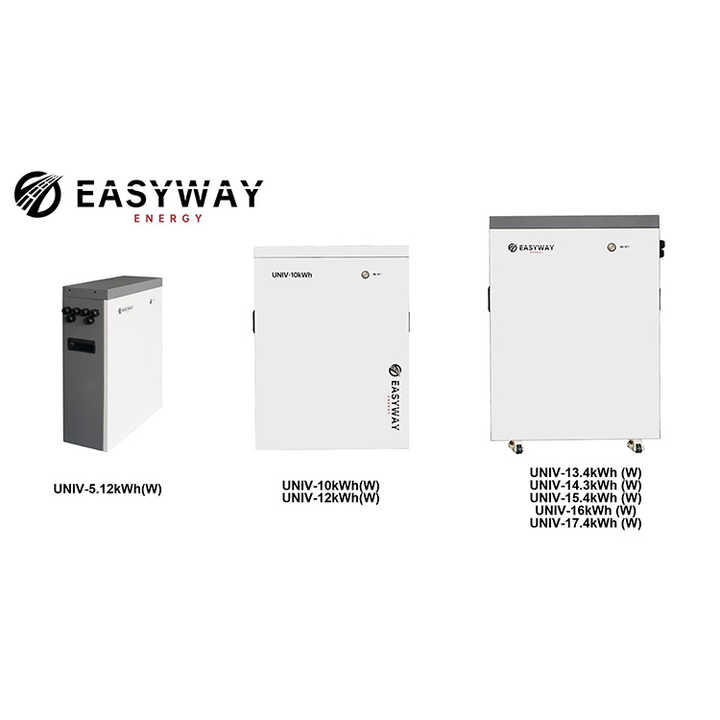 Home Power Wall Solar Lithium Ion LiFePO4 Battery 48V 100Ah 5kWh 10kW Off-Grid Hybrid Energy Storage System Easyway