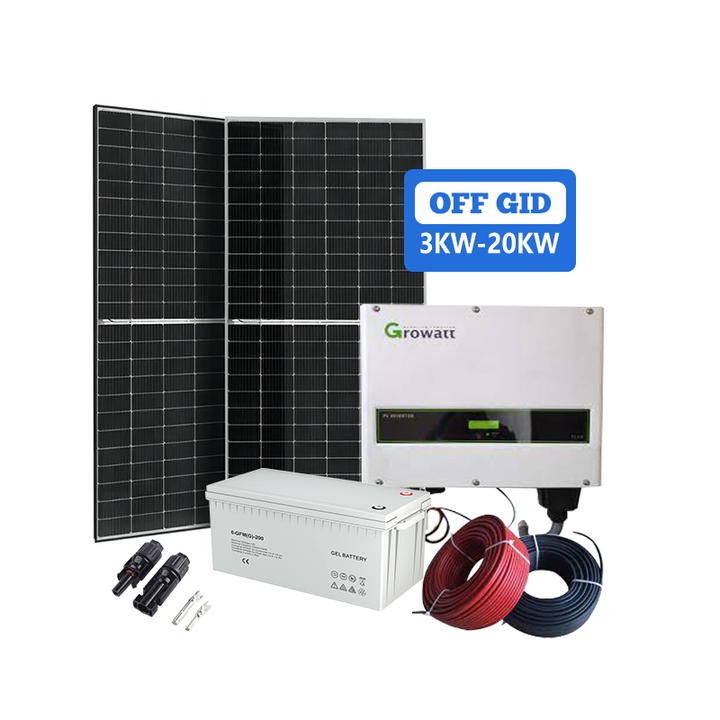 Off-grid Solar Power System 3KW 8KW 10KW with Lithium Battery and Pure Sine Wave Inverter Home Outdoor Application