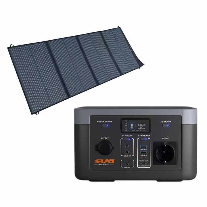 Portable Solar Power Station LiFePO4 Battery with Solar Panel 100V-230V Output for Home Energy Storage and Outdoor Camping SUG/OEM