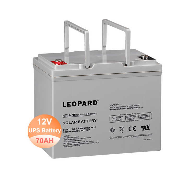 Solar Gel Battery 12V 70Ah Rechargeable VRLA for UPS Energy Storage Systems LEOPARD