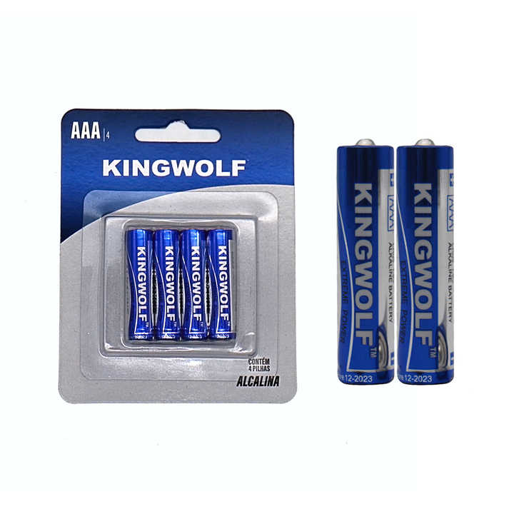 Alkaline AAA Battery 1.5V High Capacity Industrial Use for Remote Control and Toys Kingwolf