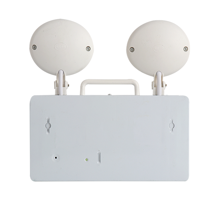 LED Emergency Exit Sign Light Rechargeable Two-Heads Wall-Mounted Emergency Light for Indoor Use with 5000K Daylight and IP30 Rating Exit Sign Emergency Light