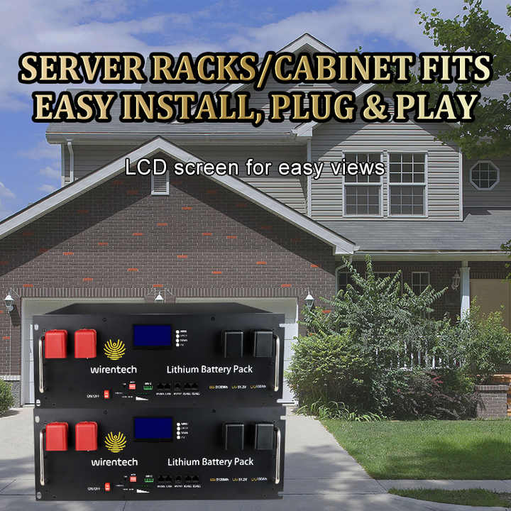 Renewable 5KWh 10KWh Solar Home Energy Storage Lithium Battery 24V 100Ah 200Ah Off-grid Solar Power Systems Wirentech