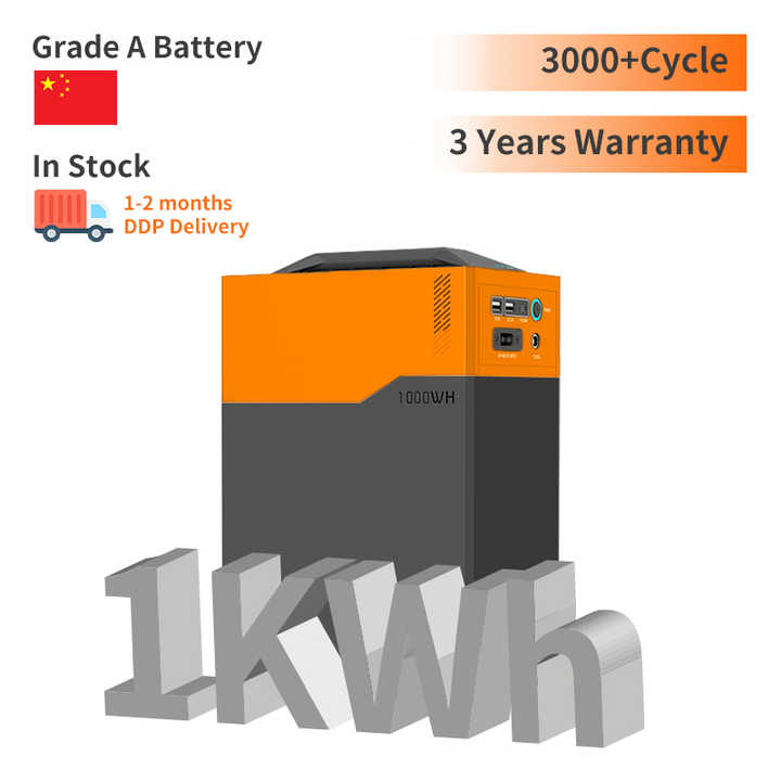 Portable Solar Power Station 1008Wh LiFePO4 Battery 1000W AC/DC Output for Outdoor Camping Emergency Backup ADF