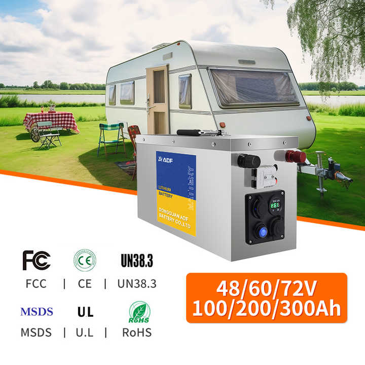 48V 72V Lithium Battery 100Ah LiFePO4 Deep Cycle Golf Cart Power Pack for Electric Vehicles ADF