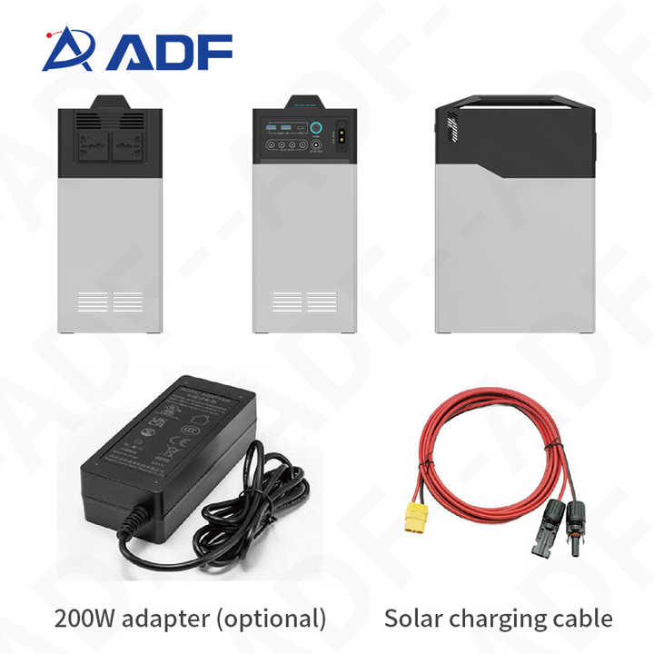 ADF Camping 1kWh Lithium Ion Energy Storage Battery Solar Photovoltaic USB LiFePO4 Portable Power Station 220V for Outdoor