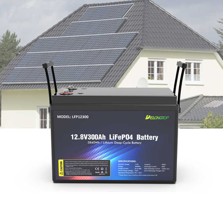 LiFePO4 Battery Pack 300AH 12.8V Long Cycle Life for Home Energy Storage Solar System Delongtop
