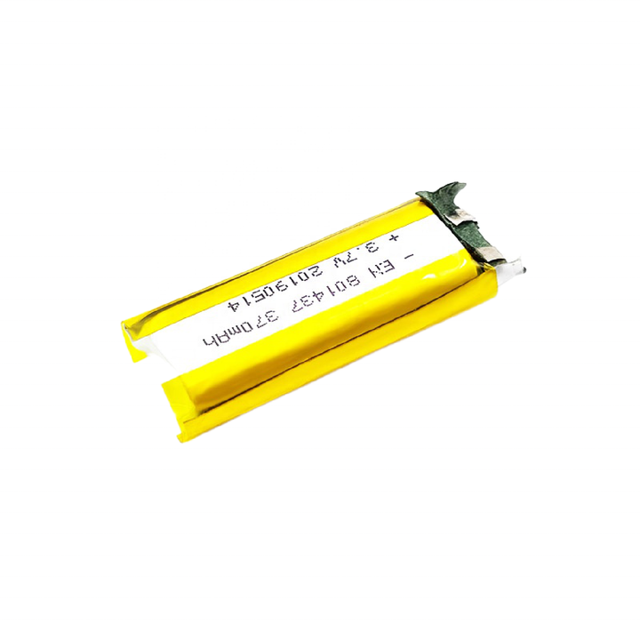 Lithium Polymer Battery 801437 370mAh 3.7V High-Cycle Life for Consumer Electronics & Home Appliances Encore Factory
