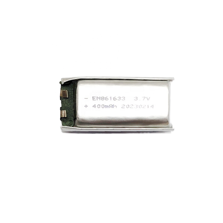 Encore Custom Lithium Polymer Battery 861633 400mAh 3.7V Rechargeable Deep Cycle LiPo Battery for Headset and Consumer Electronics Encore