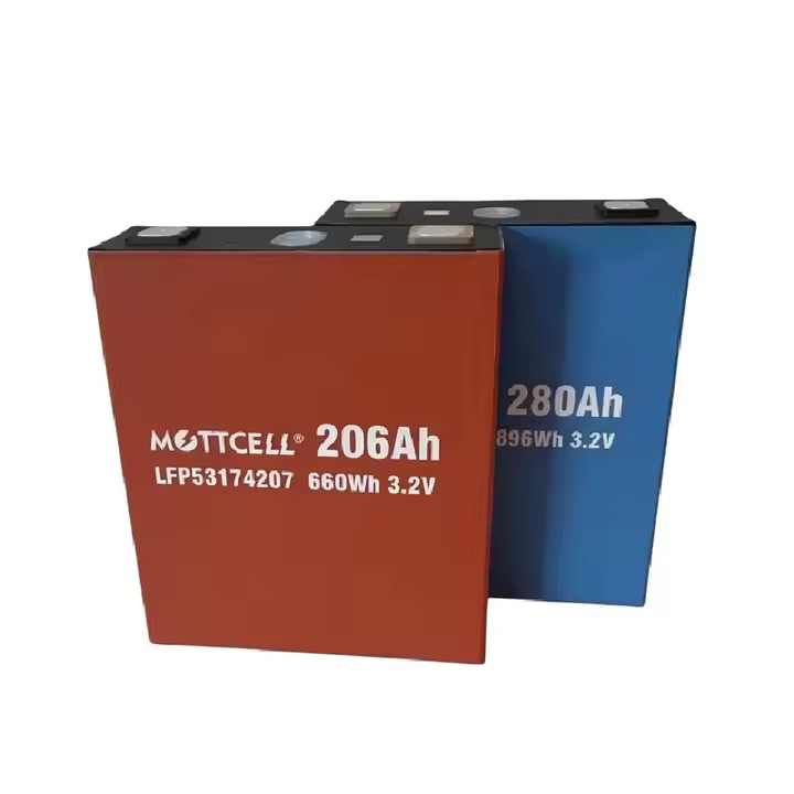 Li-Ion Energy Storage System 6000 Cycles Long Life Prismatic Rechargeable Battery 3.2V 100Ah 206Ah 280Ah for Solar Energy Storage Electric Vehicles Mottcell