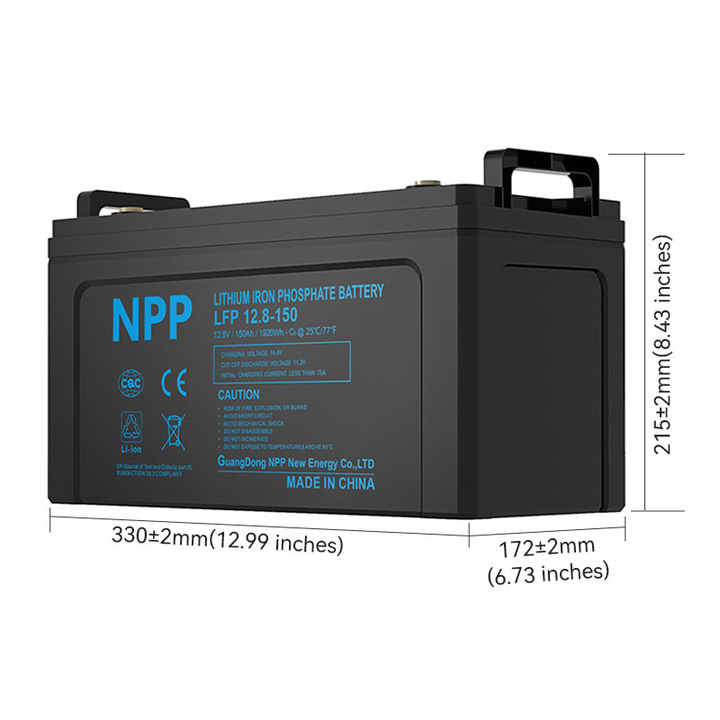 LiFePo4 Battery BMS 12V 12.8V 100Ah 200Ah 300Ah 400Ah 1KWH 2KWH 2.5KWH High-Cycle Long Life Lithium Iron Phosphate Battery for Solar Energy Storage System NPP