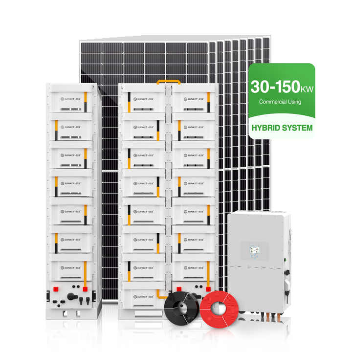 250KW Commercial Solar Power System with Lithium Ion Battery Storage 50KW-200KW Ranges Liquid Cooling SUNKET ESS