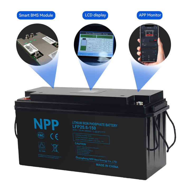 LiFePo4 Battery BMS 12V 12.8V 100Ah 200Ah 300Ah 400Ah 1KWH 2KWH 2.5KWH High-Cycle Long Life Lithium Iron Phosphate Battery for Solar Energy Storage System NPP