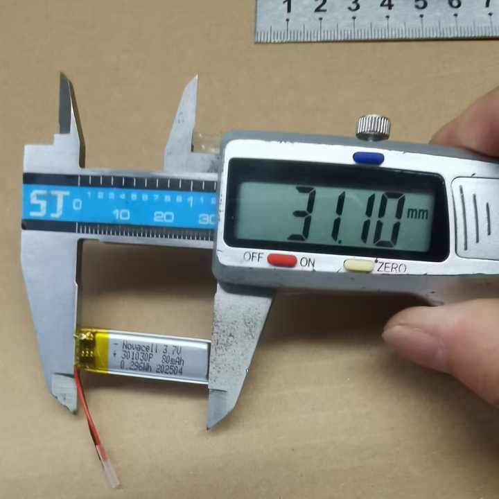 Rechargeable Polymer Battery 301030 3.7V 80mAh with PCM Customizable Wire and Connector for Consumer Electronics and Toys NOVACELL