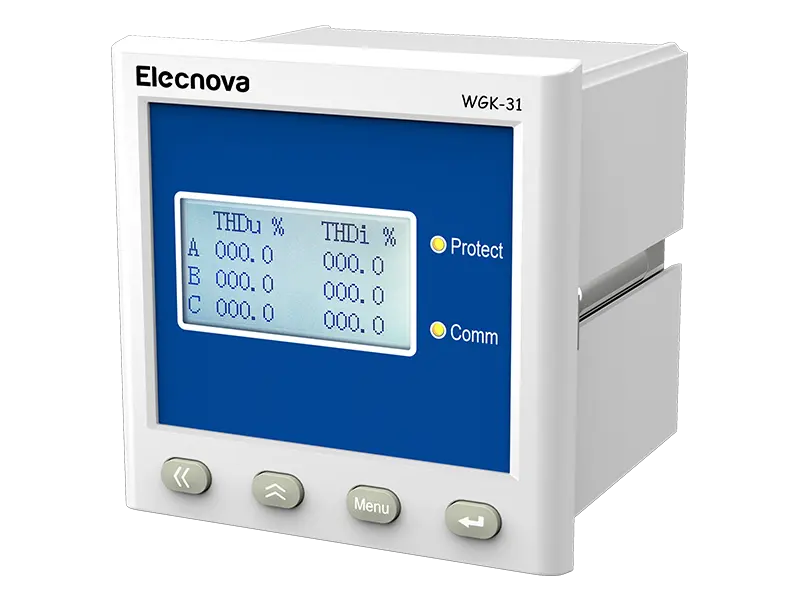 WGK-31-201 Intelligent Reactive Power Compensation Controller with AC Sampling and Advanced Control Algorithm for Low-Voltage Power Capacitor Switching Elecnova Power