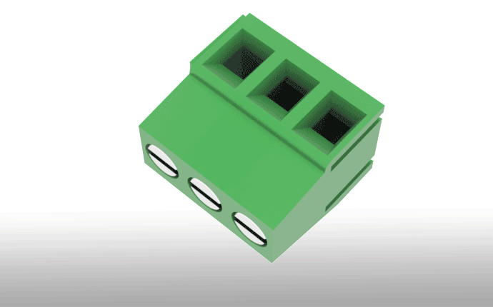 PCB Terminal Block KF128R(H:13.9)-5.00mm Brass Tin-Plated Contacts PA66 Housing for Battery Energy Storage Systems